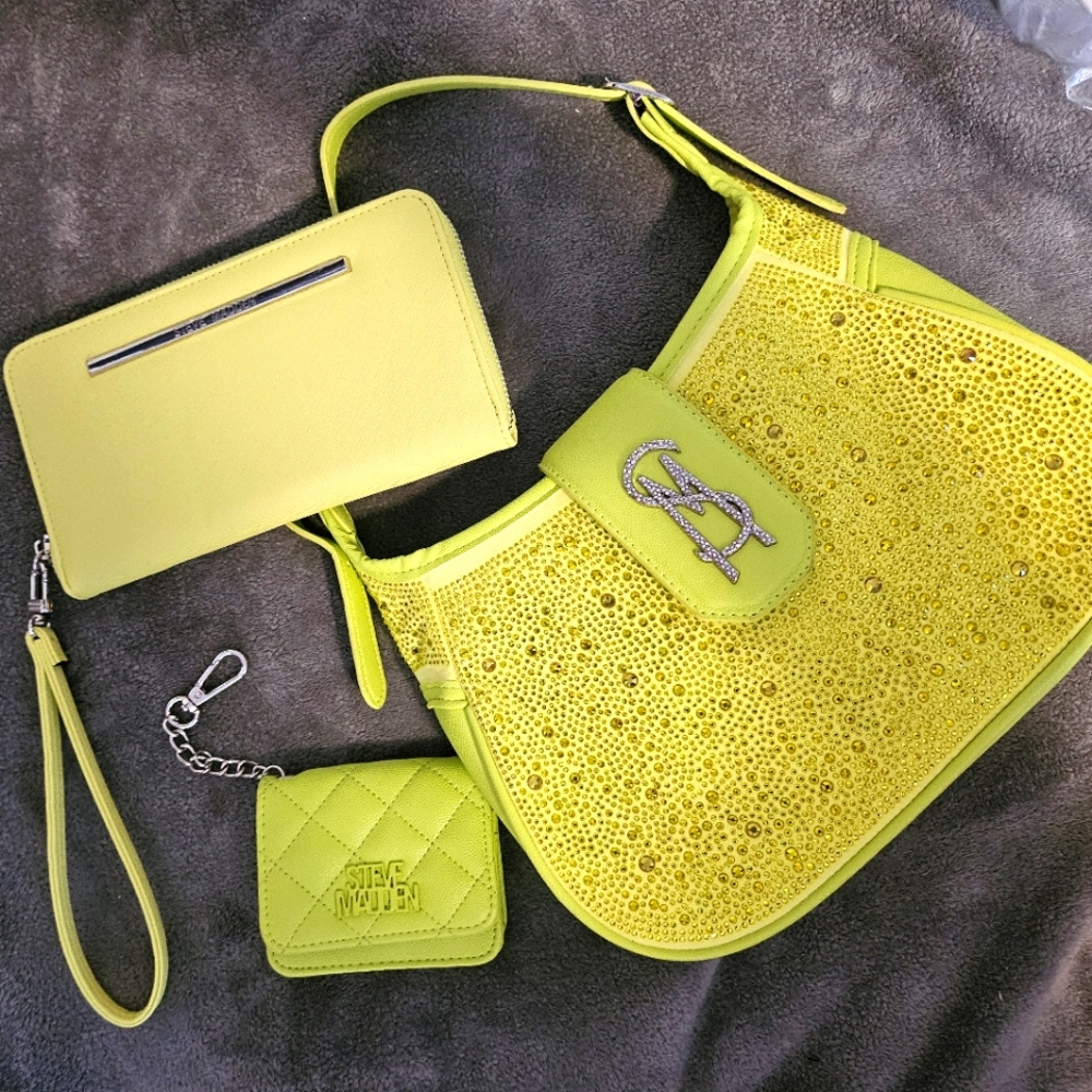 Steve Madden Cyber Lime 3 piece set